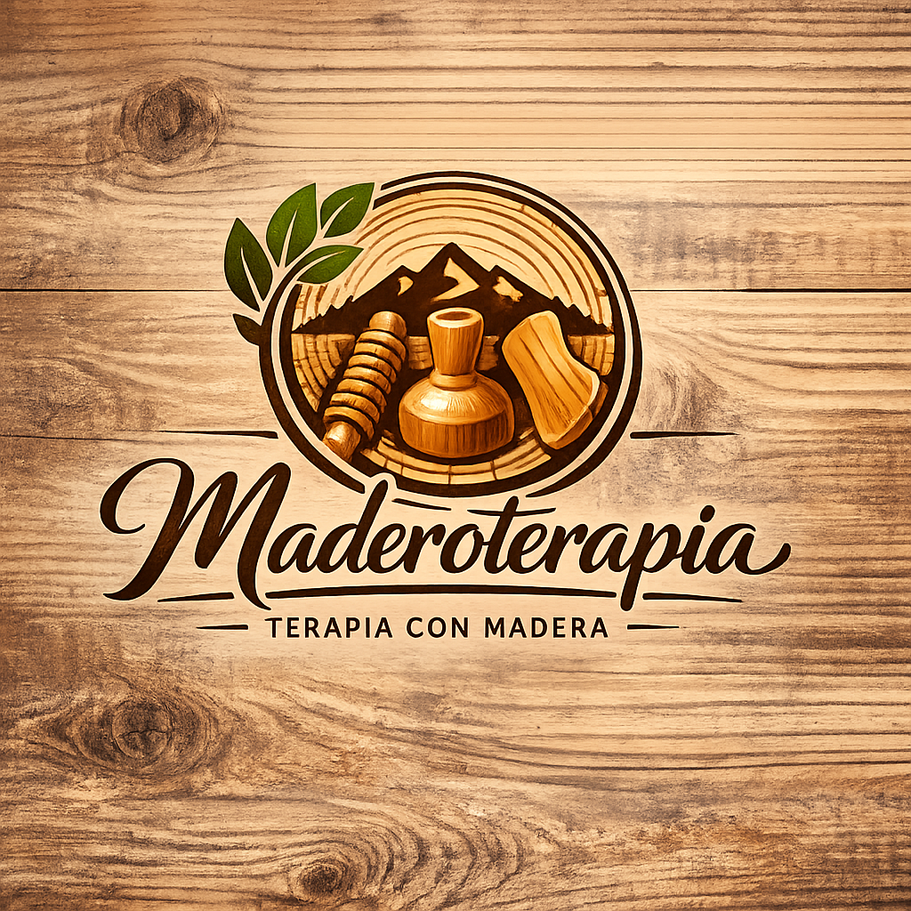 Logo de Masajeadores en madera